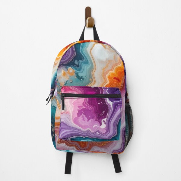Item preview, Teal Orange Purple Pink Marble  designed and sold by SeaStarAlex.