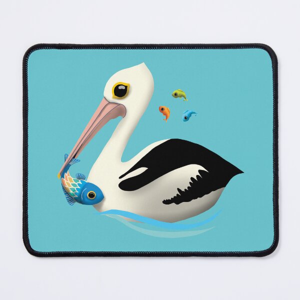 Item preview, Whimsical Australian Pelican and Fish designed and sold by Karin Taylor.