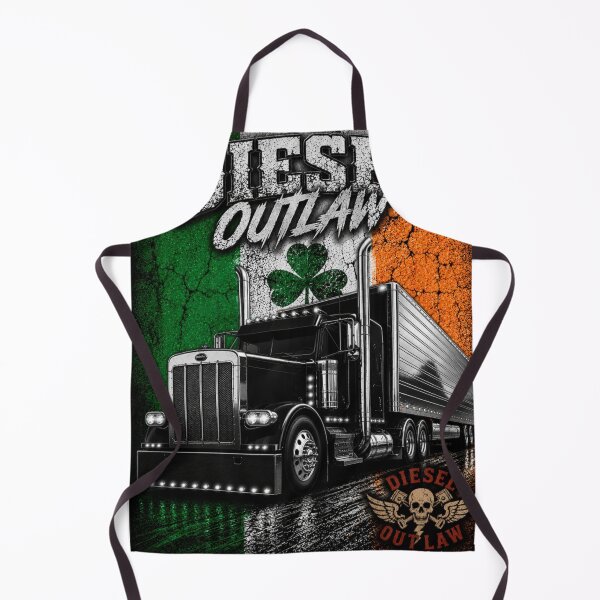 Item preview, Diesel Outlaw Irish Edition | Black & Chrome Semi Truck Shirt designed and sold by Diesel outlaw .