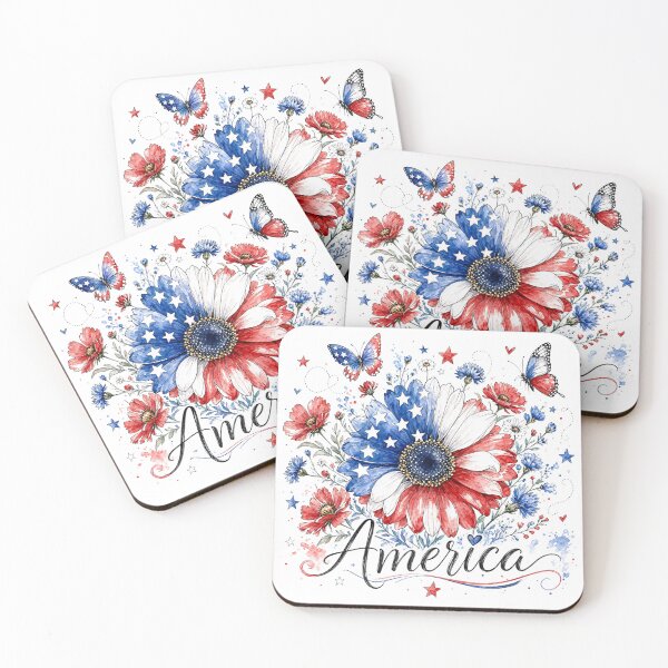 Item preview, Patriotic Sunflower: America Watercolor Floral designed and sold by LiveLearnCreate.