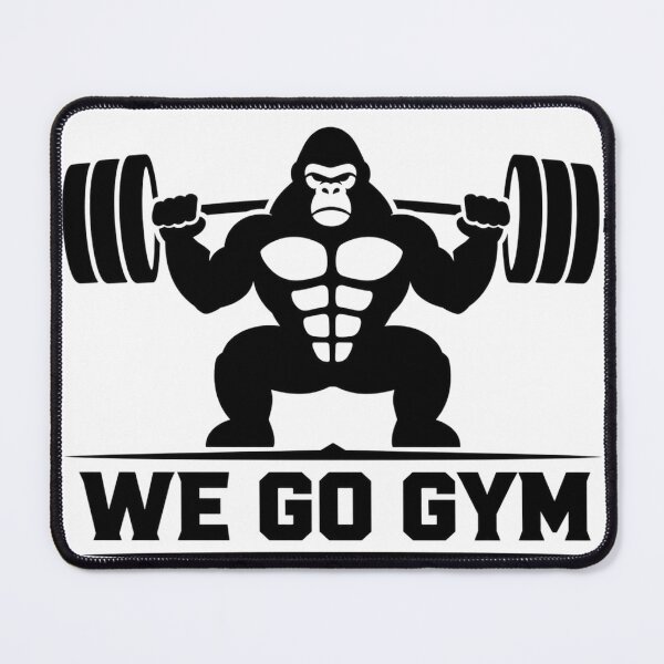 Item preview, We Go Gym Gorilla Heavy Weightlifting Silhouette designed and sold by Digistore1221.