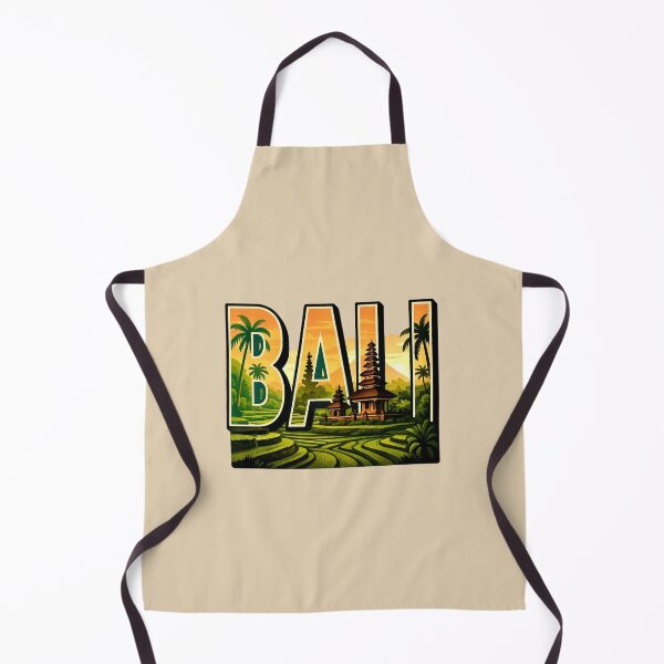 Item preview, Bali -- Rice Terraces, Temple & Tropical Typography Art designed and sold by Myra365Art.
