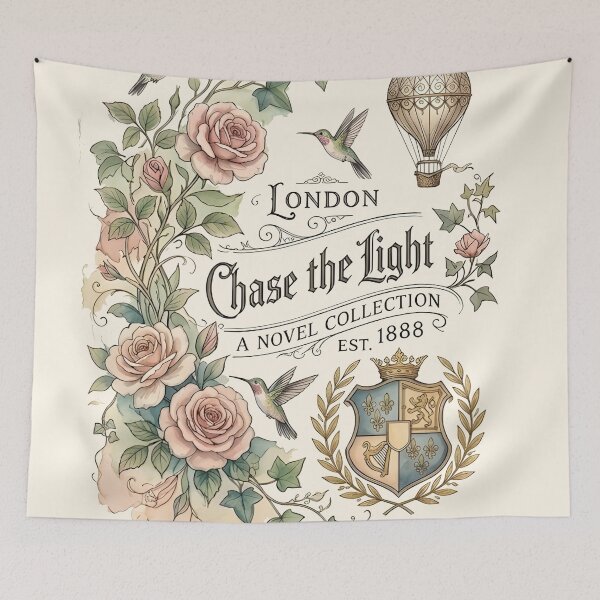 Item preview, Chase The Light Vintage Botanical London Crest Floral Art designed and sold by MAGICKEY2024.