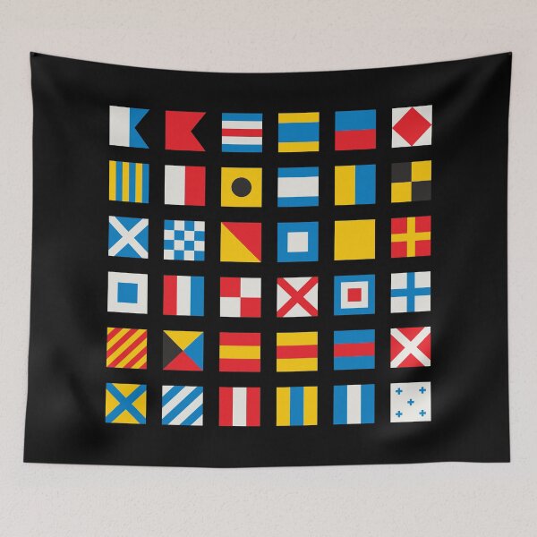Item preview, Nautical Flags with US Numbers designed and sold by The Common Tee.