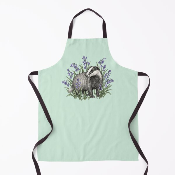 Item preview, European Badger Among Purple Lavender Wildflowers designed and sold by BirdsnStuff.