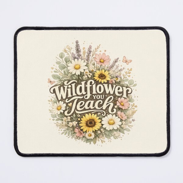 Item preview, Wildflower Teacher Floral Typography designed and sold by Chic_Clip_Craft.