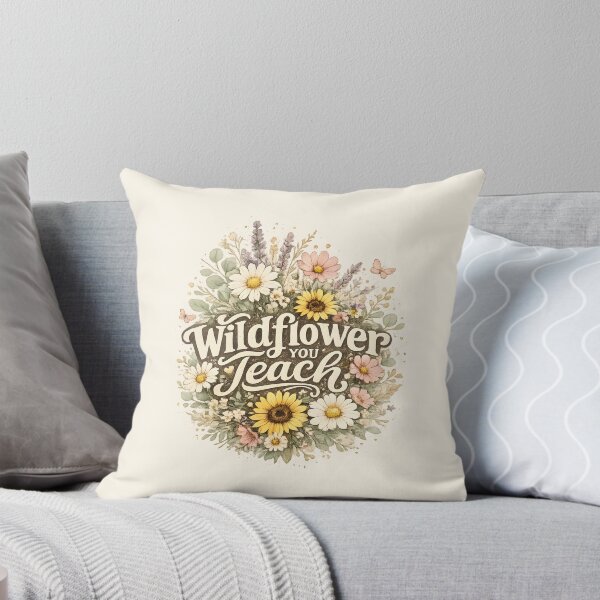 Item preview, Wildflower Teacher Floral Typography designed and sold by Chic_Clip_Craft.