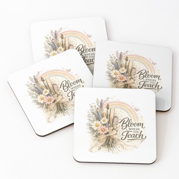 Item preview, Bloom Where You Teach Floral Rainbow Art designed and sold by Chic_Clip_Craft.