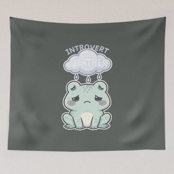 Item preview,  Introvert Weather Rain Cloud Frog Shirt | Cute Kawaii Sad Frog Design designed and sold by Arties4Bread⭐⭐⭐⭐⭐.
