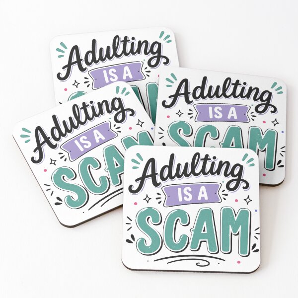 Item preview, Adulting Is a Scam designed and sold by SweetTeezPrints.