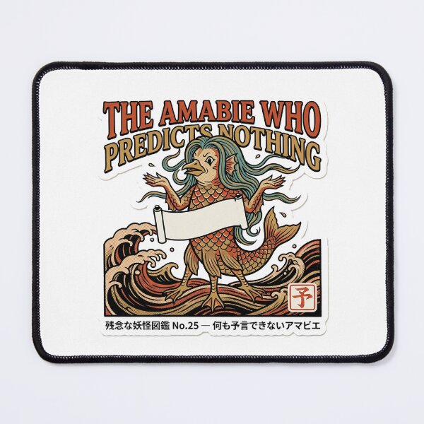 Item preview, The Amabie Who Predicts Nothing — Funny Yokai Tee designed and sold by nurusubetei.