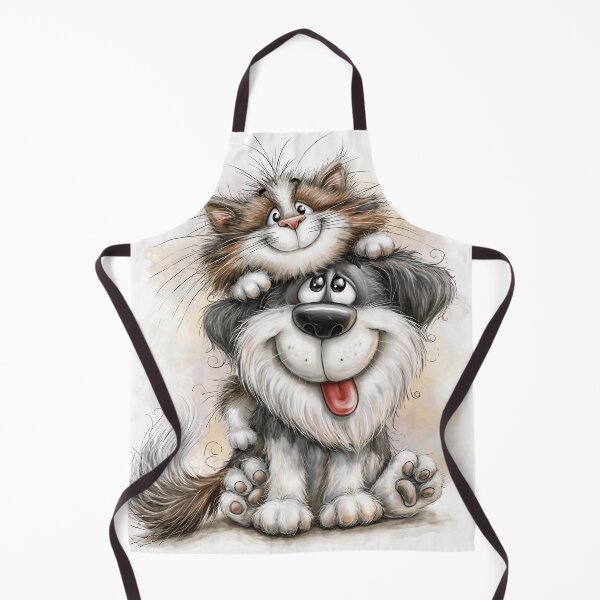 Item preview, Cute dog and cat caricature cartoon designed and sold by dcrc.