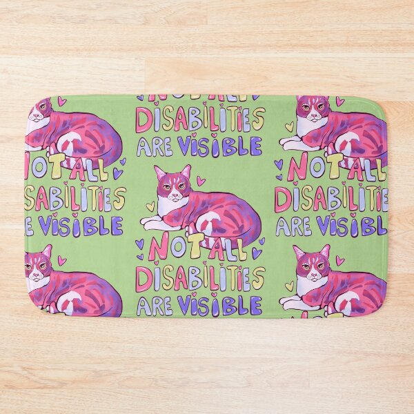 Item preview, disability awareness cat art designed and sold by crestfallenmermaid.