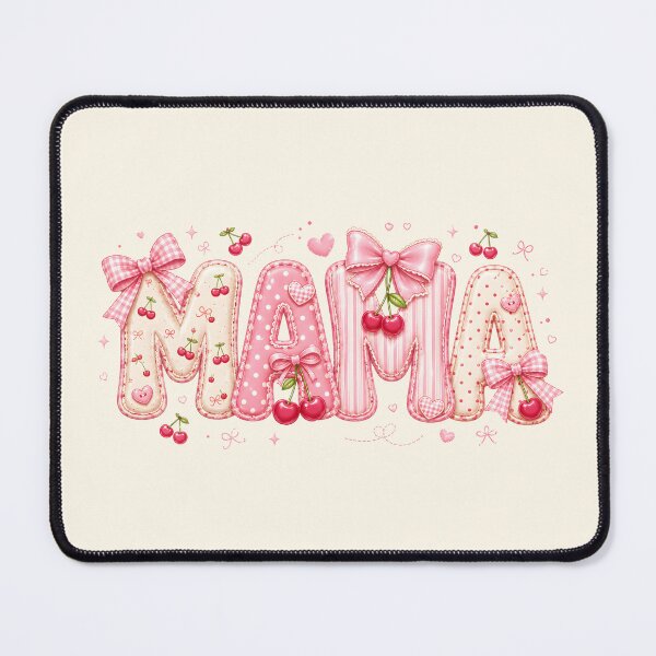 Item preview, Coquette Cherry Mama Sweet Bow Typography designed and sold by Chic_Clip_Craft.
