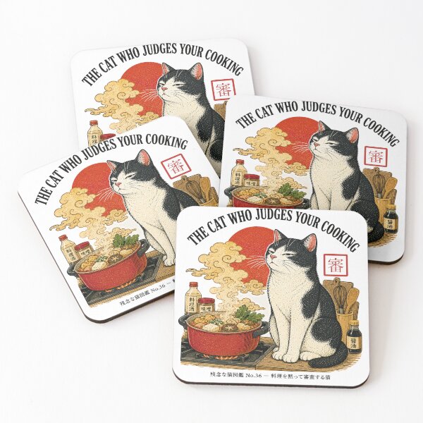 Item preview, The Cat Who Judges Your Cooking — Funny Judgy Cat Tee designed and sold by nurusubetei.