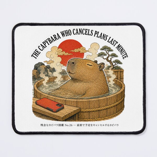 Item preview, The Capybara Who Cancels Plans Last Minute — Funny Capybara Tee designed and sold by nurusubetei.