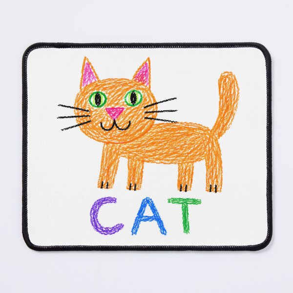 Item preview, CAT | Childlike Crayon Kitty Illustration designed and sold by Stubblejumper Artworks.
