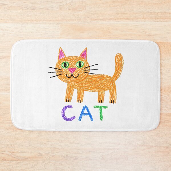 Item preview, CAT | Childlike Crayon Kitty Illustration designed and sold by Stubblejumper Artworks.