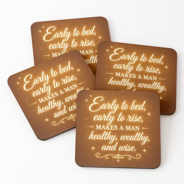 Item preview, Early to Bed, Early to Rise – Classic Inspirational Proverb designed and sold by ViralStickShop.