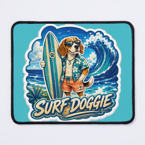 Item preview, Surf Doggie – Beach Vibes Beagle Surfer designed and sold by PaulKlor.