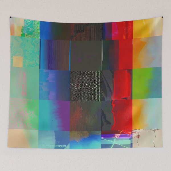 Item preview, 1D2781C6 Vibrant Retro Digital Glitch Art Abstract Grid Design designed and sold by Terry Bain.
