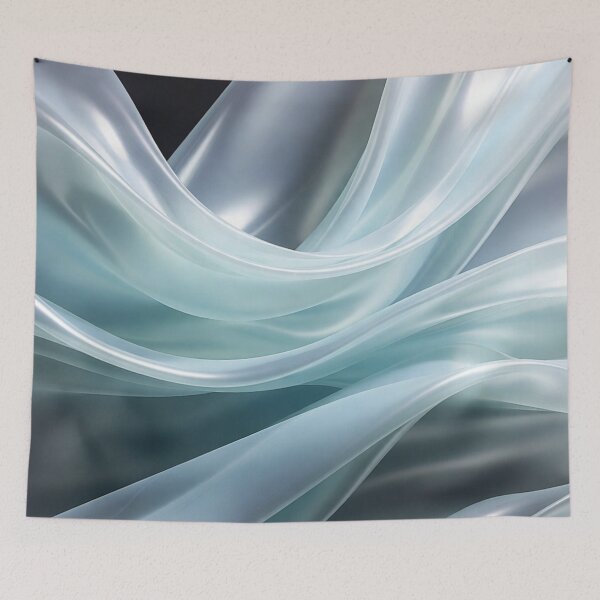 Item preview, Blue Flowing Silk Abstract Pattern designed and sold by IntelliMindDesigns.
