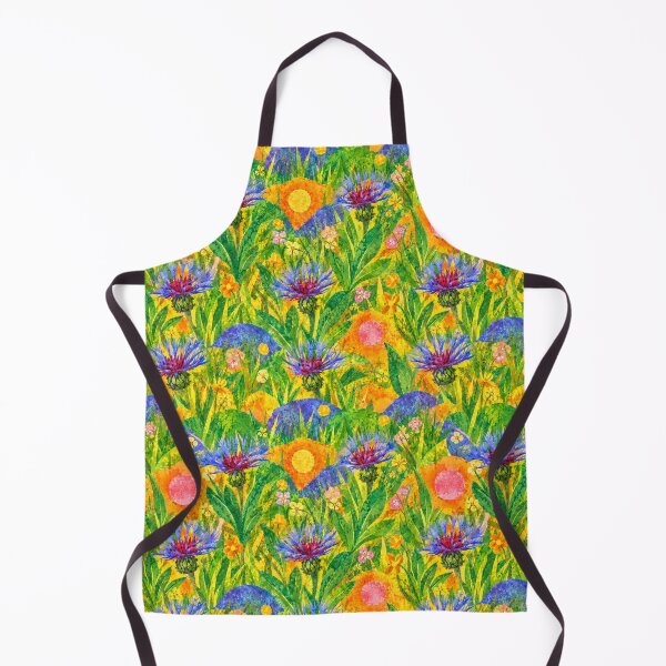 Item preview, Colorful Wildflower Meadow Seamless Pattern | Thistle Flowers Botanical Collage Illustration designed and sold by SWSandraWechner.