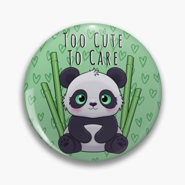 Item preview, Too Cute To Care Panda with Hearts designed and sold by LozzyPandaPop.