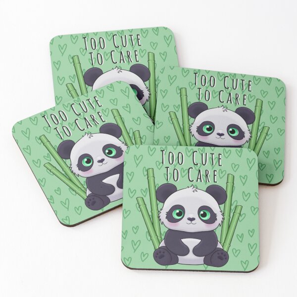 Item preview, Too Cute To Care Panda with Hearts designed and sold by LozzyPandaPop.