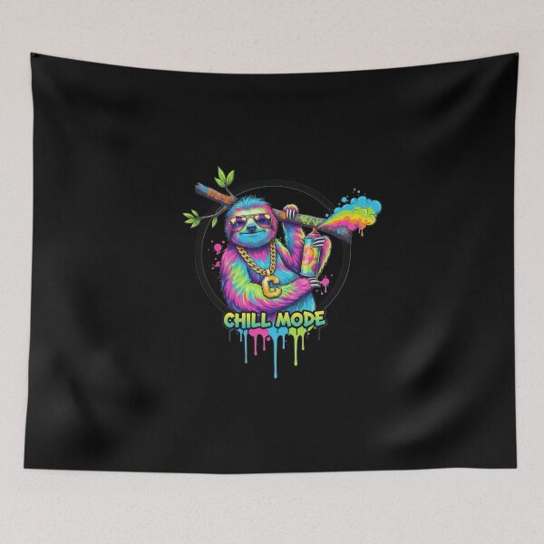 Item preview, Chill Mode Sloth Graffiti Art, Neon Hip Hop Cartoon Animal Relaxed Lifestyle Gift designed and sold by Whisky1111.
