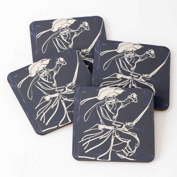 Item preview, Calico Jack - Blue Abstract Art designed and sold by shadow-bloom.