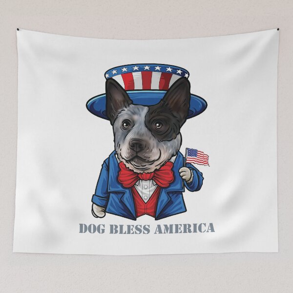 Item preview, Australian Cattle Dog Bless America designed and sold by whyitsme.