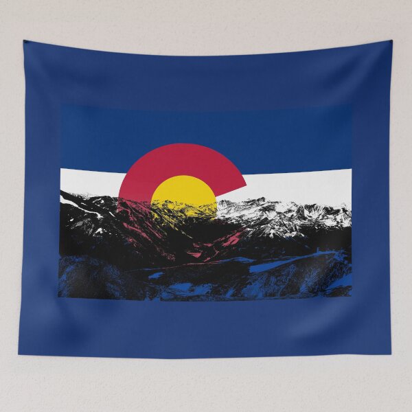Item preview, Gift for the Outdoors | Colorado State Flag with Mountains | Western USA | Rocky Mountains designed and sold by devinswy.