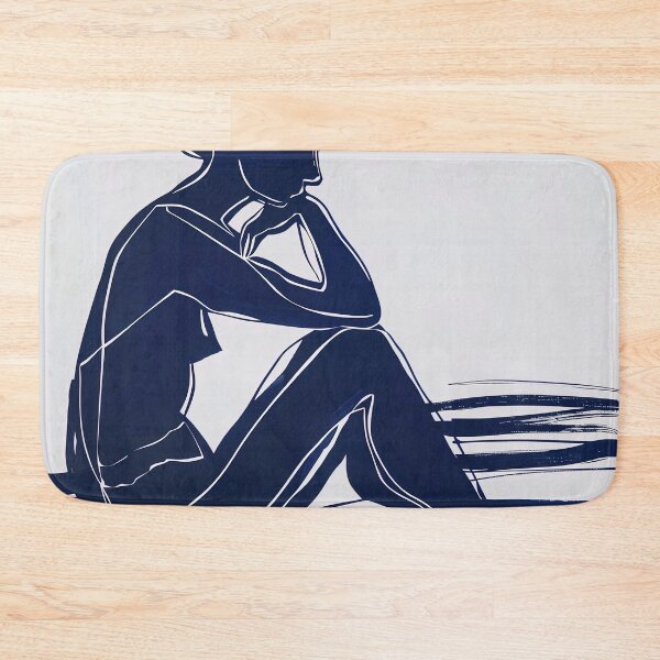 Item preview, Calmness - Blue Abstract Art designed and sold by shadow-bloom.