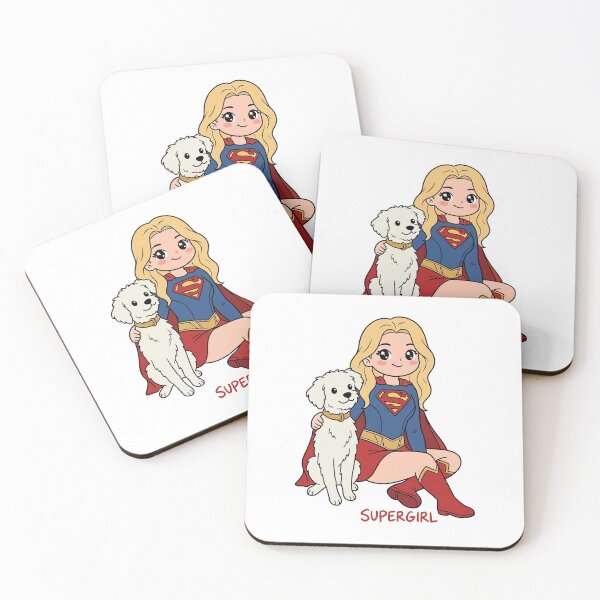 Item preview, Title: Kawaii Galactic Duo – Supergirl & Krypto designed and sold by What you are is Beautiful.