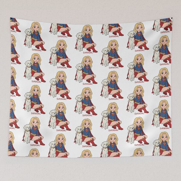 Item preview, Title: Kawaii Galactic Duo – Supergirl & Krypto designed and sold by What you are is Beautiful.