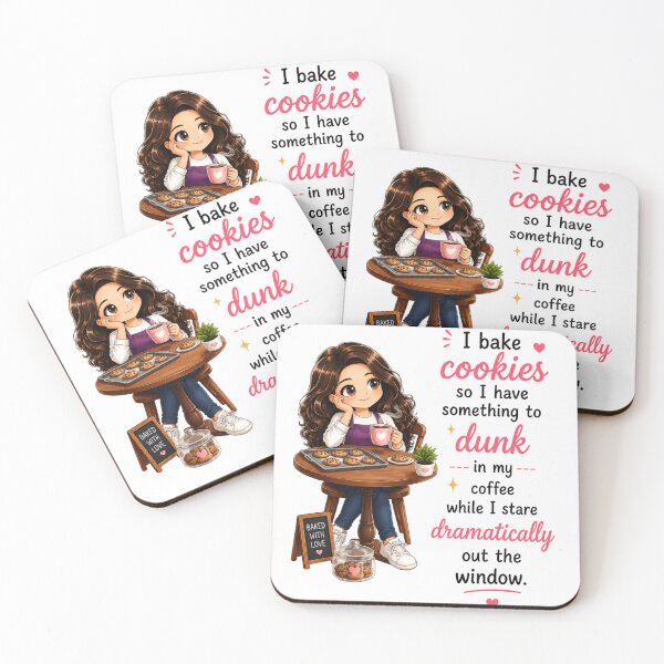 Item preview, I Bake Cookies So I Have Something to Dunk in My Coffee While I Stare Dramatically Out the Window designed and sold by thecookiegallery.
