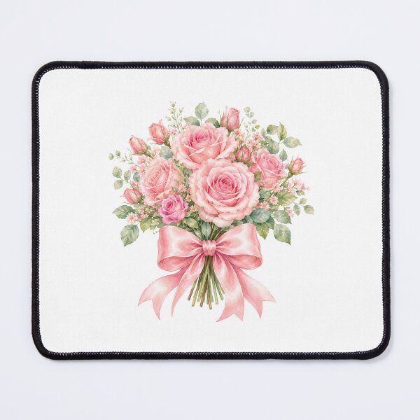 Item preview, Coquette Pink Roses Bouquet Bow Sticker designed and sold by CoquetteBySofia.