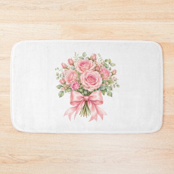 Item preview, Coquette Pink Roses Bouquet Bow Sticker designed and sold by CoquetteBySofia.