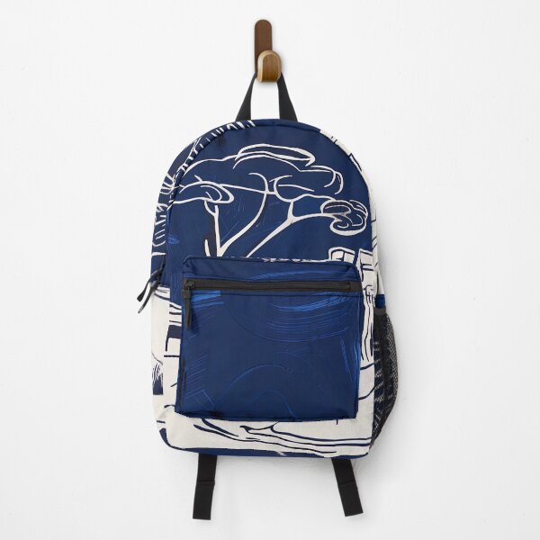 Item preview, Cambodia landscape - Blue Abstract Art designed and sold by shadow-bloom.