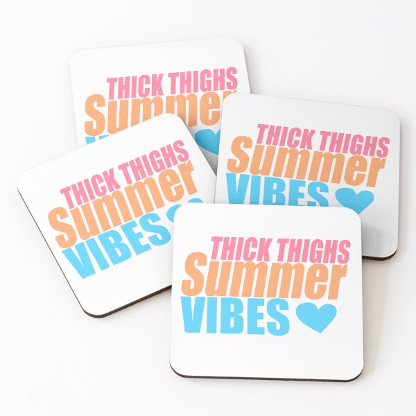 Item preview, Thick Thighs Summer Vibes Bold Stacked Heart designed and sold by Somethings Wicked.