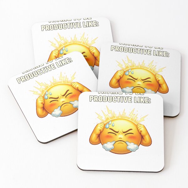 Item preview, Trying to Be Productive Like... Funny Stressed Emoji Meme designed and sold by ViralStickShop.