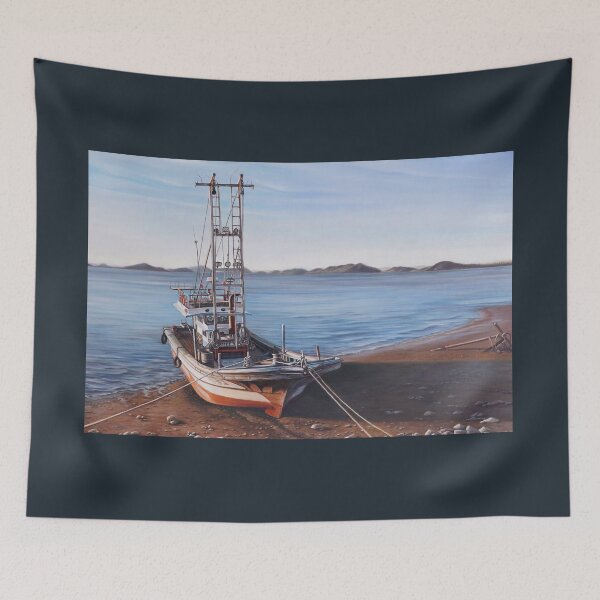 Item preview, The Isolated Boat at Twilight designed and sold by HaedamArt.