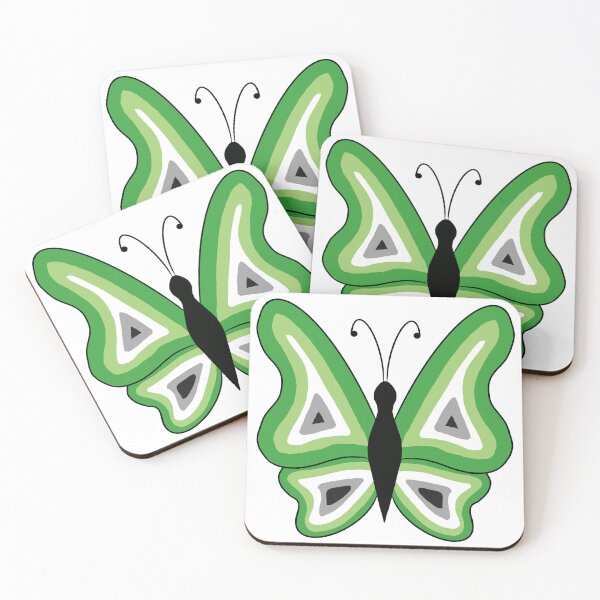 Item preview, Aromantic Pride butterflies designed and sold by Celeste Bocchicchio-Chaudhri.