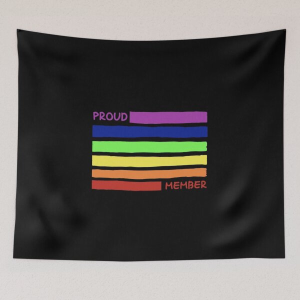 Aperçu de l'œuvre LGBTQ+ "PROUD MEMBER" créée et vendue par fideskizal.