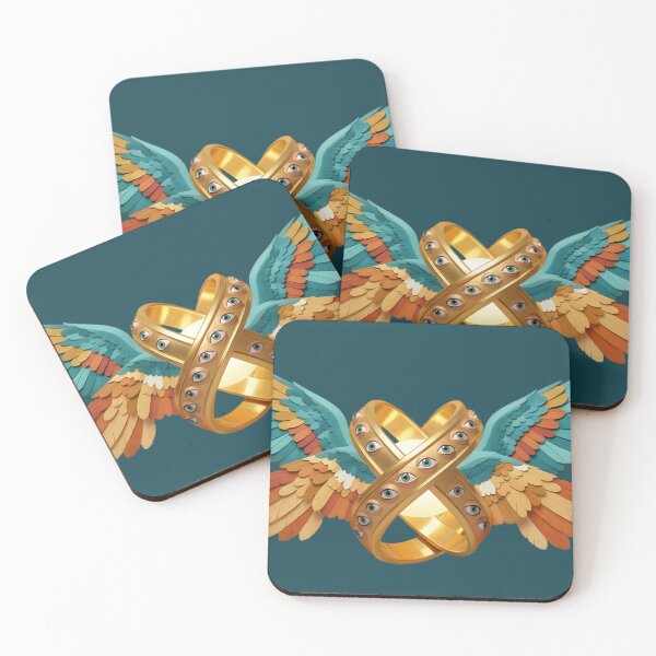 Item preview, Winged Infinity Gold Feather Emblem designed and sold by TheUnveiledEye.