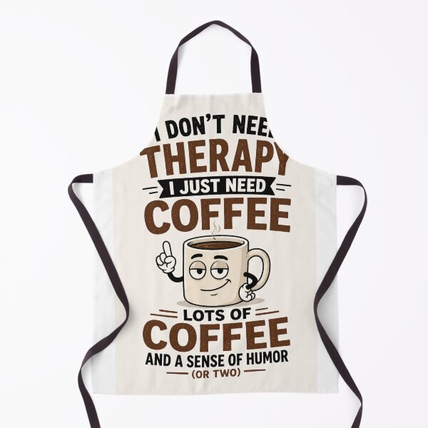 Item preview, I Don't Need Therapy, I Just Need Coffee – Funny Coffee Lover Design designed and sold by ViralStickShop.