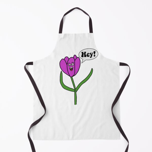 Item preview, Anthropomorphic purple tulip saying Hey! designed and sold by michelleisweird.
