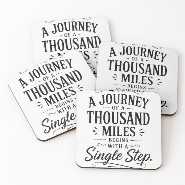 Item preview, A Journey of a Thousand Miles Begins with a Single Step – Inspirational Quote designed and sold by ViralStickShop.