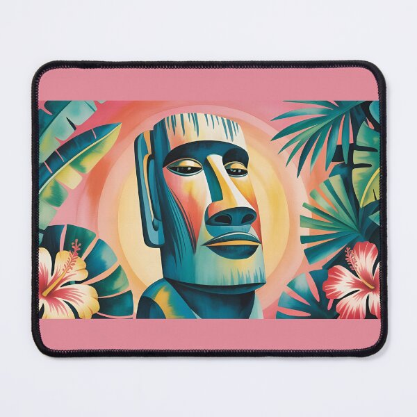 Item preview, Modern Moai Tropical Watercolor designed and sold by CAutumnTrapp.